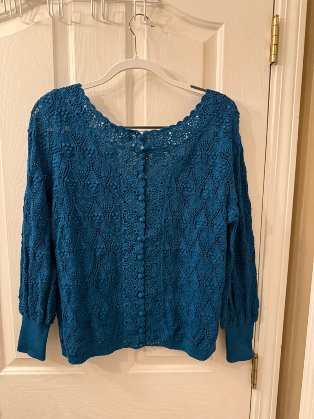 Sézane Anika jumper in peacock blue - Picture 6 of 8